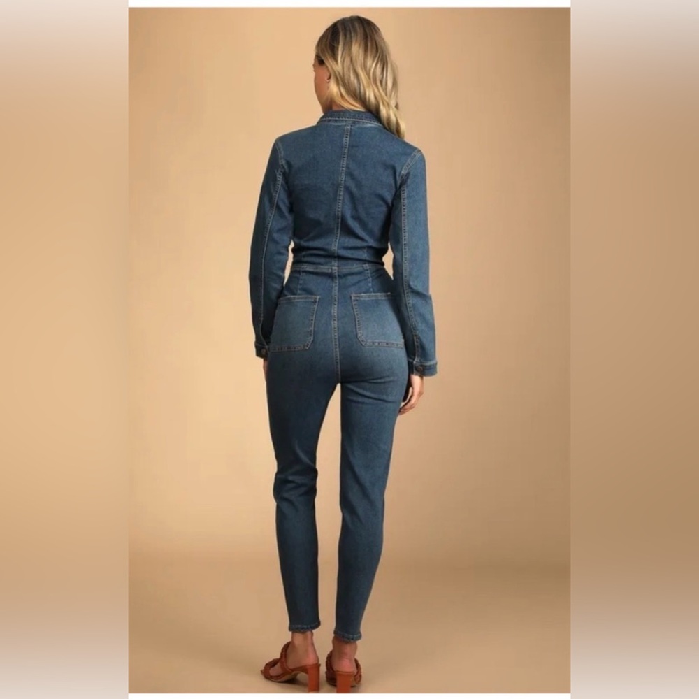 Free People Indigo Jumpsuit - Picture 6 of 8